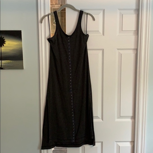 Free people dark gray midi ribbed dress - Picture 1 of 4